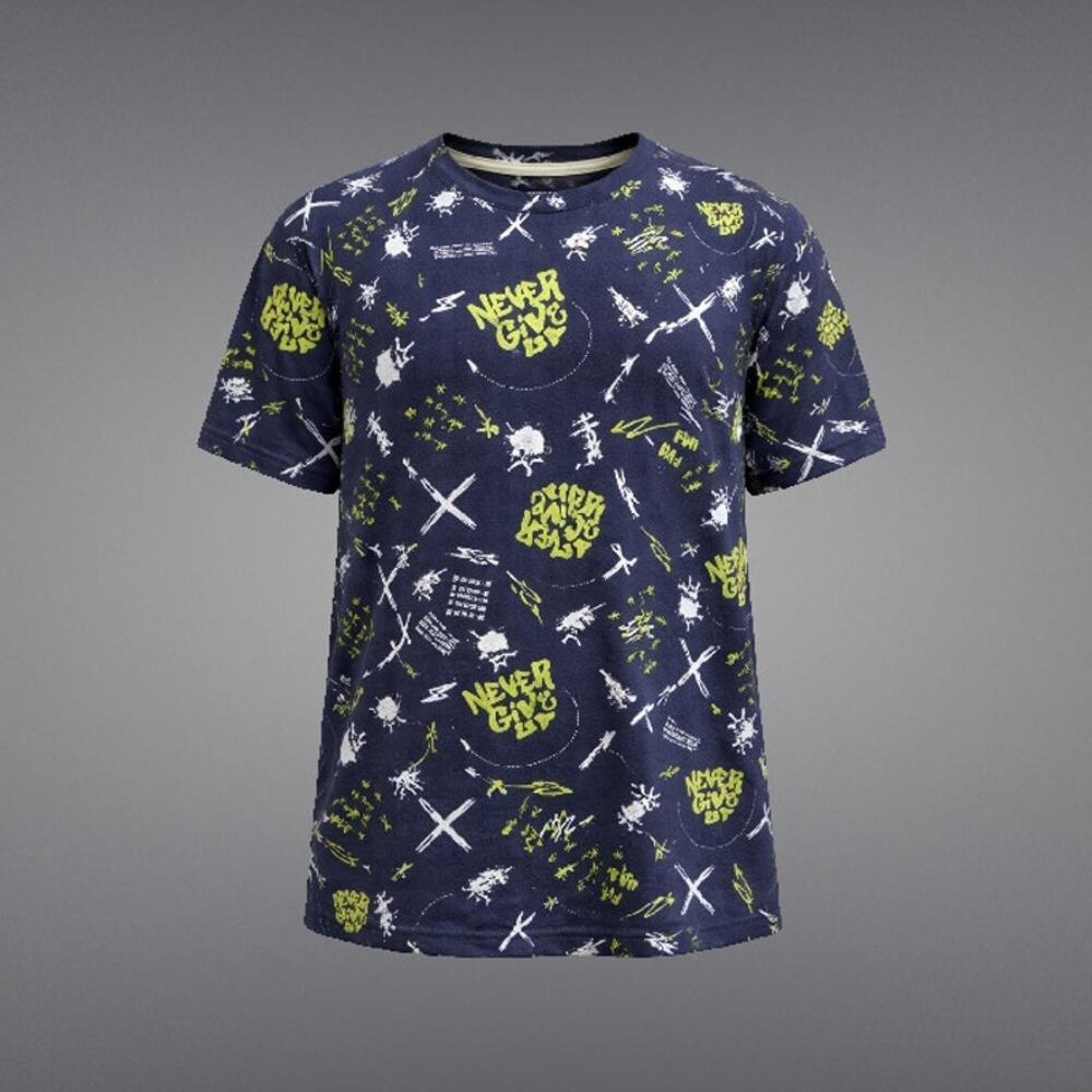 New Size 14/16 Big Boys Never Give Up Dark Blue T-shirt